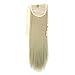Haironline One Piece Tie Up Ponytail Clip in Hair Extensions Hairpiece Binding Pony Tail Extension for Girl Lady Woman ash blonde