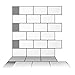 Peel and Stick Tiles, Less Sticky, Extra Adhesive is Needed for Painted Walls, 10-Sheets 12x12 Self Adhesive Removable Kitchen Backsplash 3D Tiles Subway Mono White