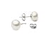 HinsonGayle Handpicked 8.0-8.5mm White Button Freshwater Cultured Pearl Stud Earrings (Silver)