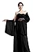 Sheer Soft Chiffon Bridal Women's Shawl For Special Occasions Black 79