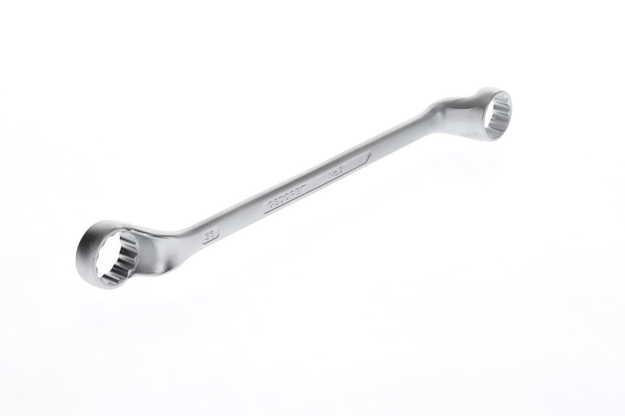 GEDORE Double-ended ring spanner, AF 34+36 mm, Offset, 5° angled, Slender, Bi-hex, UD profile, Spanner, 2 34X36