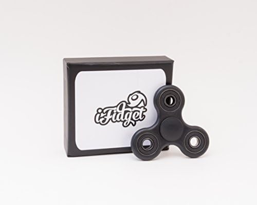 iFidget Hand Spinner, Fidget Spinner, Tri-Fidget Spinner, Perfect for High Focus, Stress Relief, ADD, ADHD, Anxiety, Autism, (Black)
