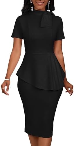 xxtaxn women's cocktail bodycon ruffle sleeveless formal midi pencil dress $9/mo - Finance XXTAXN Women's Cocktail Bodycon Ruffle Sleeveless Formal Midi Pencil Dress