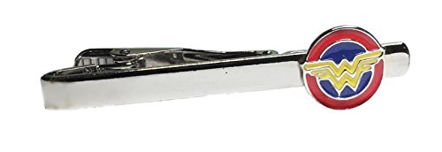 Wonder Woman Logo Metal/Enamel Silvertone Tie Clip