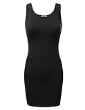 LA BASIC Womens Sexy Scoop Neck Body-con Mini Dress - Made In U.S.A