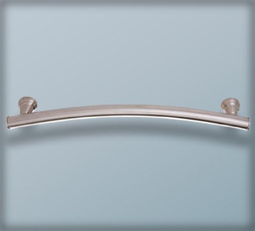Safety Assist Decorative Home Care Curved 18" Stainless Steel Grab Bar, Satin Nickel