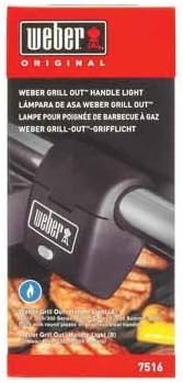 Weber 7516 Grill Out Handle Light LED Tilt Sensor AAA Batteries Glass Nylon BBQ