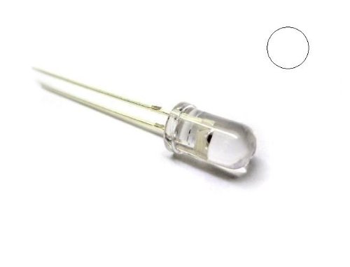 E-Projects B-0001-C05 Clear White LEDs, 5 mm (Pack of 25) - Thumbnail 2