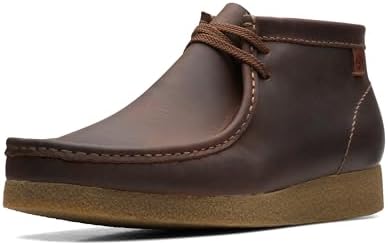 Amazon.com: Clarks Womens Wallabee Black Tumbled Leather 6 Medium