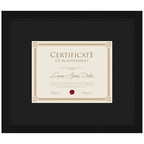 Amanti Art Diploma Frame 8.5x11 Certificate Size Photo Frame, Avon Black Narrow Wood Framing for your Wedding Photos, Family Pictures, Diploma, Certificate, Kids Art Gift for Mom or Poster Wall Decor at Amazon