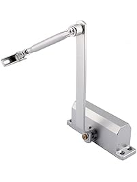 Heavy Duty Aluminum Commercial Door Closer,55lbs-99lbs Overhead Fire Rated Door Closer Two Independent Valves Control Sweep For Residential Commercial Use