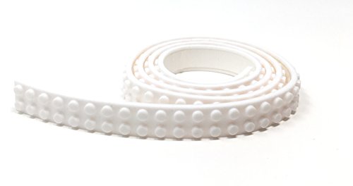 Basic building block tape 100cm (3.2ft) - Nimuno Loops - FLEXIBLE - Cuttable - SELF-ADHESIVE - Reusable - Residue-free - Silicone - Compatible with Lego - Endless CREATIVITY - Also for parents - WHITE