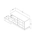 South Shore Litchi 6-Drawer Double Dresser, Pure White with Nickel Finish Knobs