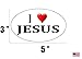 Rogue River Tactical I Love Jesus Sticker Religious Christian Car Decal Bumper Oval