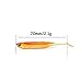 JOHNCOO Fishing Lure 3D Eyes Shad Lure Soft Bait Soft Silicone Bait Swimbaits Plastic Lure Pack of 24pcs 70mm/2.76in