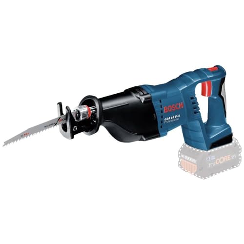 Bosch Professional 18V System Akku Säbelsäge GSA 18 V-LI (Hublänge 28 mm, ohne Akkus und Ladegerät, im Karton), Solo