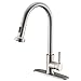 VCCUCINE Brushed Nickel Kitchen Faucet with Pull Down Sprayer, Faucet for Kitchen Sink, Small High Arc RV Stainless Steel Single Handle Pull Out Kitchen Sink Faucet