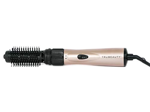 Tru Beauty, 1.5-inch Ceramic-coated, Rotating Hot Air Brush, 2-in-1 Volumizer and Styler – Rose Gold