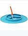 Silicone Baby Placemat Plate - Divided Suction Non Slip Plate for Highchair Trays,Toddlers/Kids Feeding Weaning Travel placemat a Soft Spoon Included 2017 New (Blue+Bowl)