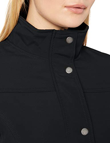 Big Chill Women's Plus Size Anorak Jacket with Tall Collar, Black, 3X