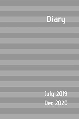 Diary July 2019 Dec 2020: 6x9 week to a page 18 month diary. Space for notes and to do list on each page. Perfect for teachers, students and small business owners. Grey stripe design Paperback – 2 Jul 2019