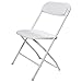 Sandinrayli 10 PCs White Plastic Folding Chairs Commercial Quality Stackable Outdoor Event Wedding Party Chairs