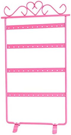 Gooding life Earrings Necklace Jewelry Stand Holder Display Rack Metal Stand Holder Display Holder,Pink