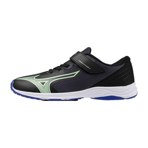 [ミズノ] ジュニアシューズ スピードスタッズ 4 BELT ブラック×ネオミント×ブルー 22.0 cm 2E