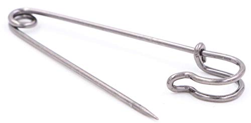 LeBeila Large Safety Pins, Strong Blanket Pins in Bulk-Heavy Duty and (20pcs, Light Gun-Black) - Thumbnail 7