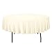 Gee Di Moda Round Tablecloth - 70 Inch Ivory Round Table Cloth for 24 to 48 Inch Round Tables - Heavy Duty Washable Fabric - for Buffet Table, Holiday Party, Dinner, Wedding & Baby Shower