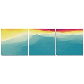Canvas Wall Art Abstract Color Collage Painting Artwork for Home Prints Framed - 12"x12"x3 Panels