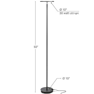 brightech sky led torchiere floor lamp