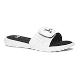 Under Armour Boys' Ignite V Slide Sandal, White