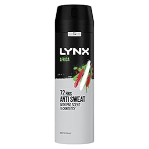 Lynx-Africa-Anti-Perspirant-Deodorant-Spray-for-Men-200-ml-Pack-of-3 Lynx Africa 72 hour protection against odour and wetness Anti-perspirant Deodorant Spray no fuss aerosol for all-day…