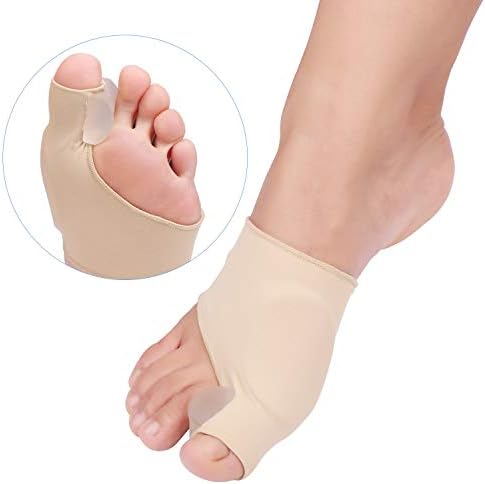 Bunion Corrector Big Toe Straightener Bunion Pain Relief Sleeves, 1 Pair Bunion Pads Brace Cushions with Gel Toe Separator, Spacer, Straightener and Spreader, Hallux Valgus Relief Big Toe Alignment