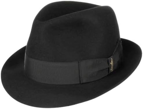 Borsalino Classic Hat Women/Men Black 7 1/2 at Amazon Men's