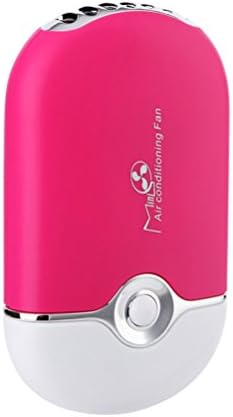 od19 Mini USB Air Conditioning Fan Mini Handheld Fan USB Handheld Portable Battery Operated Rechargeable USB Fan Personal Cooling Fan (Pink)