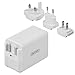 Quick Charge 3.0, UNITEK 20W USB Wall / Travel Charger ( Quick Charge 2.0 Compatible ) PowerPort, with International / Worldwide Adapter Plug ( EU /UK / US ) for iPhone, GalaxyS7/S6/Edge/Plus, LG