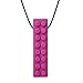 ARK Brick Stick, Chew Necklaces for Sensory Kids and Adults, Oral and Hand Fidget for Autism, ADHD, SPD, Anxiety, Medical-Grade 2-Textured Chew Necklace, Standard, Softest, Magenta