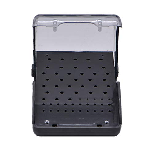 Oral Dentistry Dental Bur Box 60 Holes Plastic Drill Placement Box Dental Tools Dentist Drill Box Sterilizer Case Disinfection Box (2 Pcs)