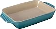 Le Creuset Stoneware Rectangular Dish, 12.5 by 8.25-Inch, Caribbean