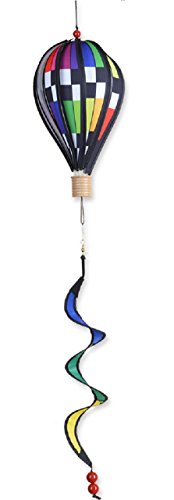 12 in. Hot Air Balloon - Checkered Rainbow