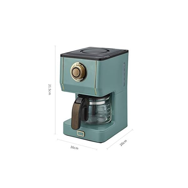 Filterkaffeemaschine Amerikanischer Kaffeevollautomat, Retro- Haupt Kleine Tropfkaffeekanne, New Brewing 650ML… – Bild 3