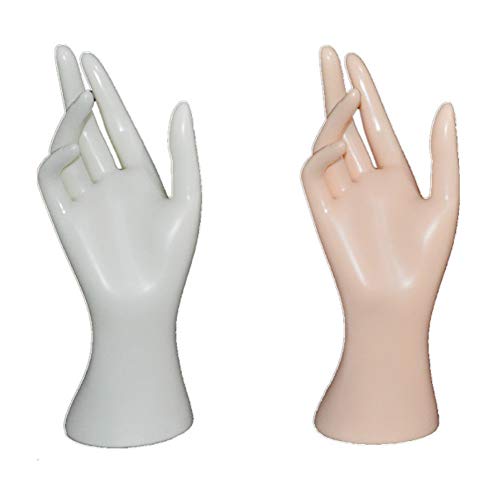 Mannequin Hand Finger Ring Watch Arm Holder Model Bracelet Bangle Right Jewelry Display Base Stand Wrist Gloves(White) - Thumbnail 4