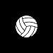 Set of 2 2.5x2.5 Inch Volleyball Vinyl Decals Set #1 WHITE