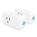 OMOTON [2 Pack] Mini Wifi Smart Plug compatible with Amazon Alexa,Google Home, IFTTT, 15A Wireless Socket Outlet Remotely Controls your Devices from anywhere,No Hub Required(Android/IOS)