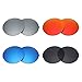 Mryok 4 Pair Polarized Replacement Lenses for Oakley Madman Sunglass - Stealth Black/Fire Red/Ice Blue/Silver Titanium