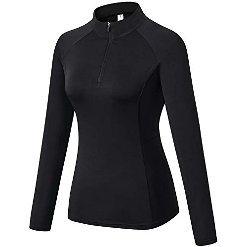 Sillictor 14 Zip Running Top Women Thermal Ski Base Layer Breathable High Wicking Soft