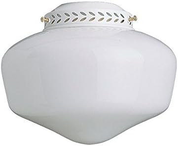 ConcordFans YG-9CG-S-WH Lightkit 1-13W Fluorescent 8-1/8 Schollhouse Glass Fan Light Kit-White