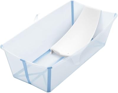 Stokke Flexi Bath Standard Newborn Support Ocean Blue Foldable